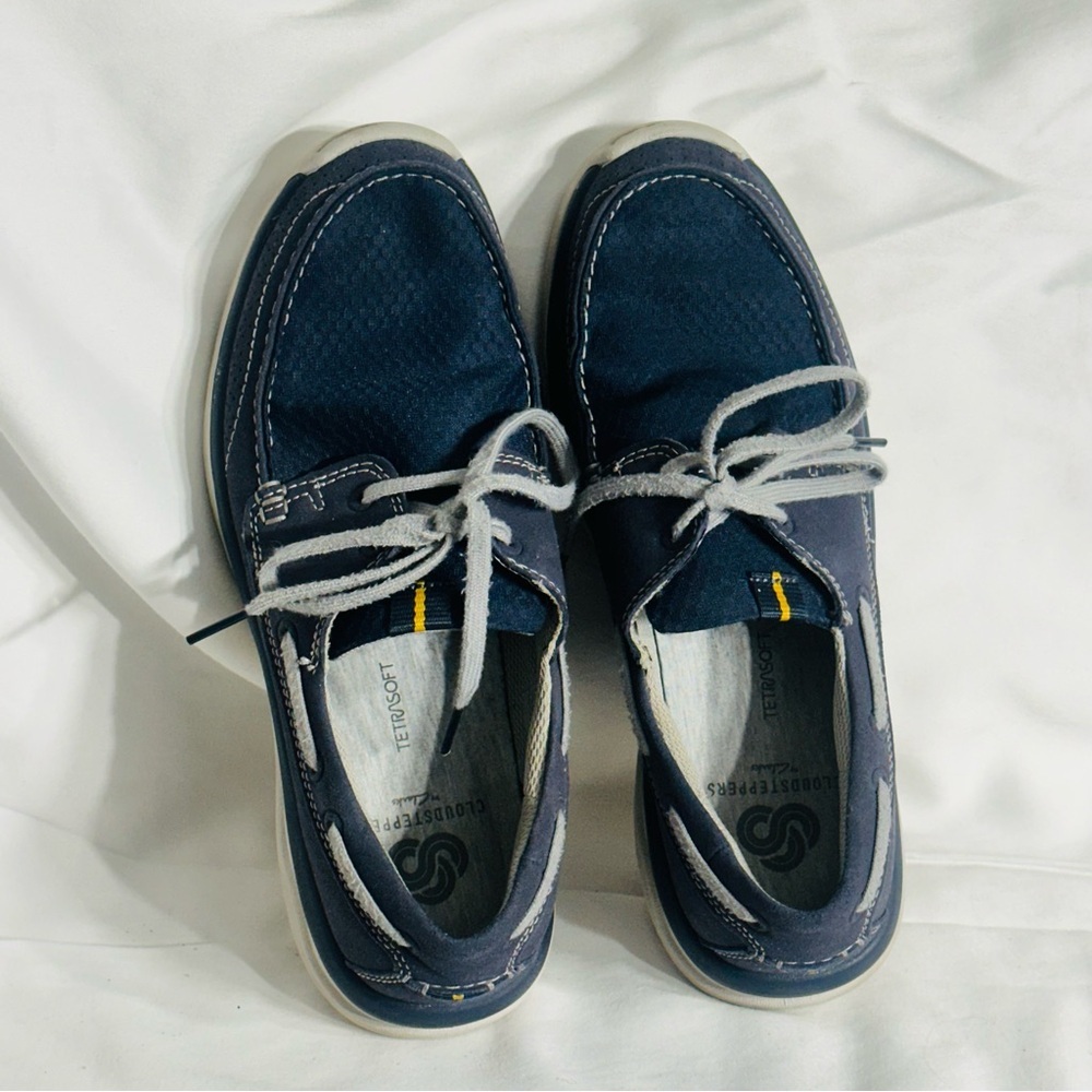Men's Cloudsteppers Clarks Tetrasoft Loafers Size 8.5 Slip‎ On Boat Deck Shoes